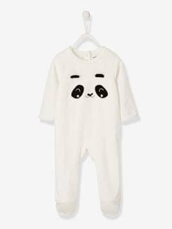 Winter-Pyjamas-Baby-Baby Strampler, Öffnung hinten, Samt