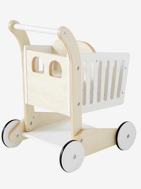 Caddie de course enfant en bois FSC® blanc 