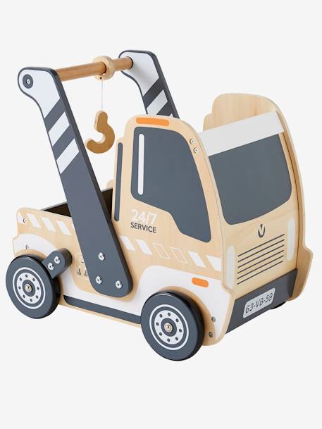 Chariot de marche Camion en bois FSC®. beige 