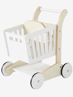 Spielzeug-Spiel-Einkaufswagen für die Puppenmutter aus FSC®-Holz