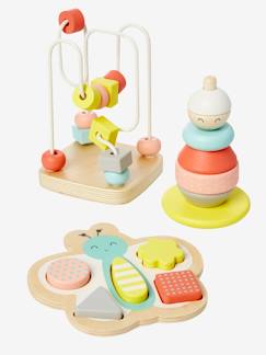 Babys gehen in die Kita-Spielzeug-Erstes Spielzeug-3er-Set Spielzeuge für Kleinkinder Holz FSC®, essentials