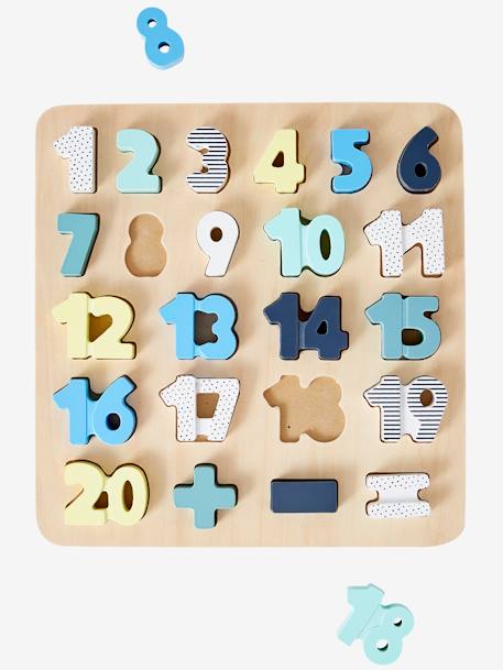 Kinder Zahlenpuzzle aus Holz FSC® mehrfarbig 