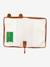 Protège carnet de santé sherpa beige+noix de pécan+rose imprimé 