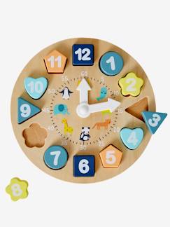 Les jeux éducatifs-Jouet-Jeux éducatifs-Lire, écrire, compter et heure-Horloge d'apprentissage en bois certifié FSC®