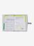 Protège carnet de santé bleu grisé+imprimé coeurs+rayé green forest 