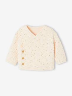 Bébé-Pull, gilet, sweat-Gilet-Gilet bébé matelassé ouverture naissance