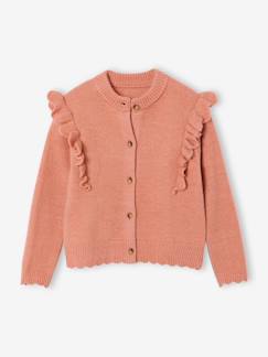 Mädchen-Strickjacke Mädchen mit Volants