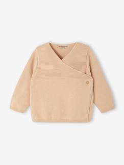 Bébé-Pull, gilet, sweat-Gilet-Brassière bébé naissance en tricot de coton bio