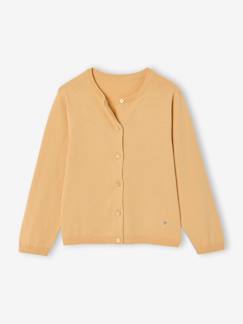 Fille-Pull, gilet, sweat-Gilet fille maille fine BASICS