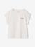 T-Shirt Mädchen Rundhals BASIC mit Recyclingmaterial salbeigrün+wollweiß 