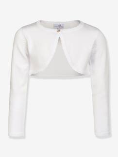 Mädchen-Pullover, Strickjacke, Sweatshirt-Strickjacke-Bolero Mädchen mit Wellsaum Happy Girls