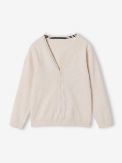 Garçon-Pull, gilet, sweat-Gilet-Gilet en maille col V BASICS