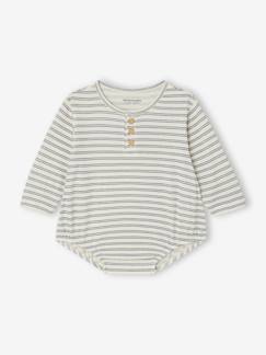 Baby-Langarm-Body Jungen Baby mit Zierknöpfen
