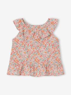 Baby-Hemd, Bluse-Ärmellose Bluse mit Print Mädchen Baby