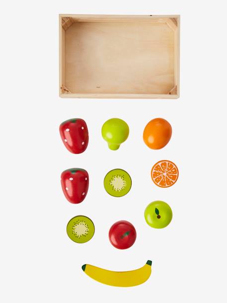Obstkiste aus FSC® Holz für Kinder mehrfarbig 
