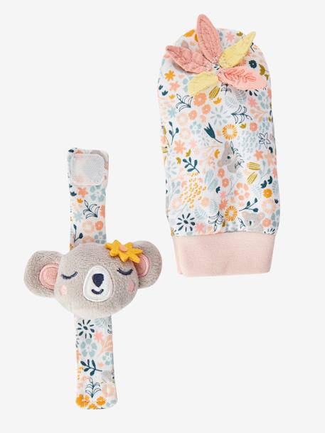 Babyrassel-Set aus Armband und Socken, Koala MEHRFARBIG 