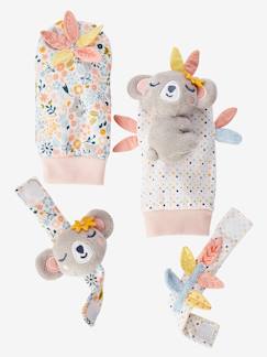 Spielzeug-Erstes Spielzeug-Babyrassel-Set aus Armband und Socken, Koala