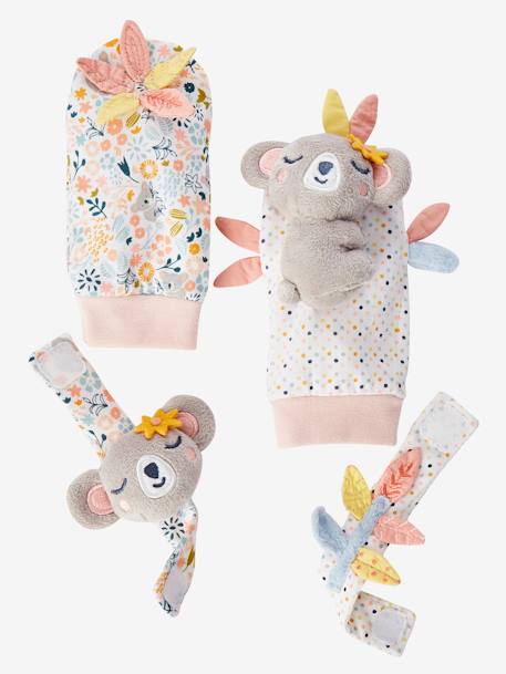 Babyrassel-Set aus Armband und Socken, Koala MEHRFARBIG 