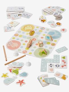 Babys gehen in die Kita-Spielzeug-Gesellschaftsspiele-Set mit 7 Gesellschaftsspielen für die Kleinsten - FSC®-Holz