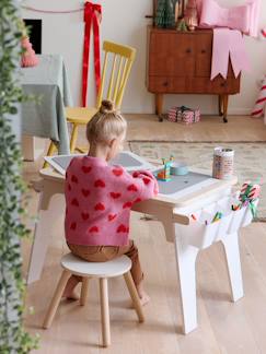 Jouet-Activités artistiques-Table de dessin et briques de construction en bois FSC®