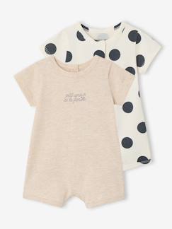 Bébé-Coffret bébé 2 combishorts en coton bio