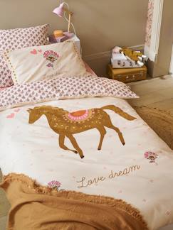 Linge de maison et décoration-Linge de lit enfant-Fourre de duvet-Parure fourre de duvet + taie d'oreiller ARIZONA DREAM, avec coton recyclé