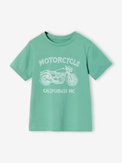 Junge-T-Shirt, Poloshirt, Unterziehpulli-T-Shirt mit Print für Jungen BASIC