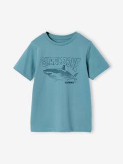 Junge-T-Shirt, Poloshirt, Unterziehpulli-T-Shirt mit Print für Jungen BASIC
