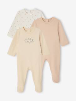3er-Pack Strampler Baby, Bio-Baumwolle BASIC
