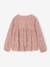 Mädchen Blusenshirt mit Print beige+graugrün+pudrig rosa+wollweiß 