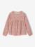 Mädchen Blusenshirt mit Print beige+graugrün+pudrig rosa+wollweiß 