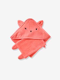 Bébé-Cape, peignoir de bain-Cape de bain + gant coton bio