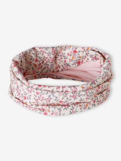 Fille-Accessoires-Bonnet, écharpe, gants-Snood fille coton imprimé fleurs