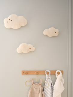 Bettwäsche & Dekoration-Dekoration-Dekoartikel-3er-Set Wanddeko Wolken Kinderzimmer Teddyfleece
