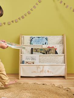 Zimmer und Aufbewahrung-Bücherregal mit Stofftaschen, Kinderzimmer