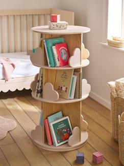 Zimmer und Aufbewahrung-Aufbewahrung-Bücherregal-Dreh-Bücherregal mit 3 Ebenen HERZ Kinderzimmer
