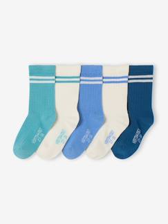 Bébé-Lot de 5 paires de chaussettes côtelées rayées garçon