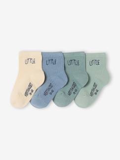 Bébé-Chaussettes, Collants-Lot de 4 paires de chaussettes "little" bébé