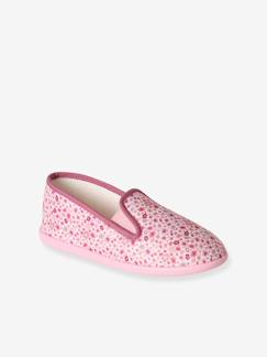 Schuhe-Mädchenschuhe 23-38-Hausschuhe Mädchen mit Blumenprint, Made in France