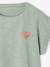 T-Shirt Mädchen Rundhals BASIC mit Recyclingmaterial salbeigrün+wollweiß 