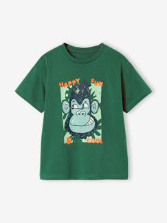 Junge-T-Shirt mit Tierprint Jungen, mit Recycling-Baumwolle