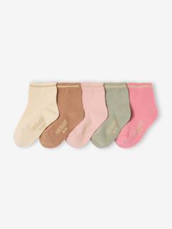 Bébé-Chaussettes, Collants-Lot de 5 paires de chaussettes bébé avec détails scintillants