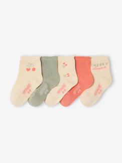 Bébé-Chaussettes, Collants-Lot de 5 paires de chaussettes bébé fille