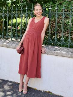 Vêtements de grossesse-Robe-Robe longue grossesse et allaitement 