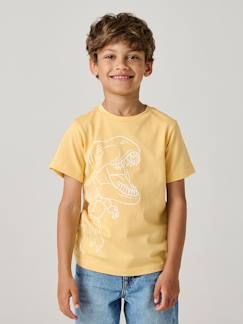 Junge-T-Shirt, Poloshirt, Unterziehpulli-T-Shirt mit Print für Jungen BASIC