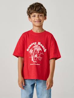 Junge-T-Shirt mit grossem Print Jungen, Recycling-Baumwolle