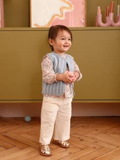 Bébé-Pantalon, jean-Pantalon bébé fille maille froissée