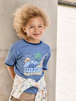 -Jungen T-Shirt mit Surfer-Motiv, Recycling-Baumwolle
