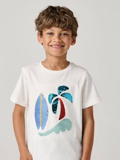 Junge-Jungen T-Shirt mit Wende-Pailletten Oeko-Tex 
