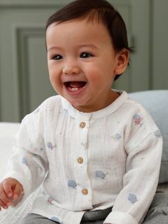 Baby-Hemd, Bluse-Hemd aus Musselin Jungen Baby